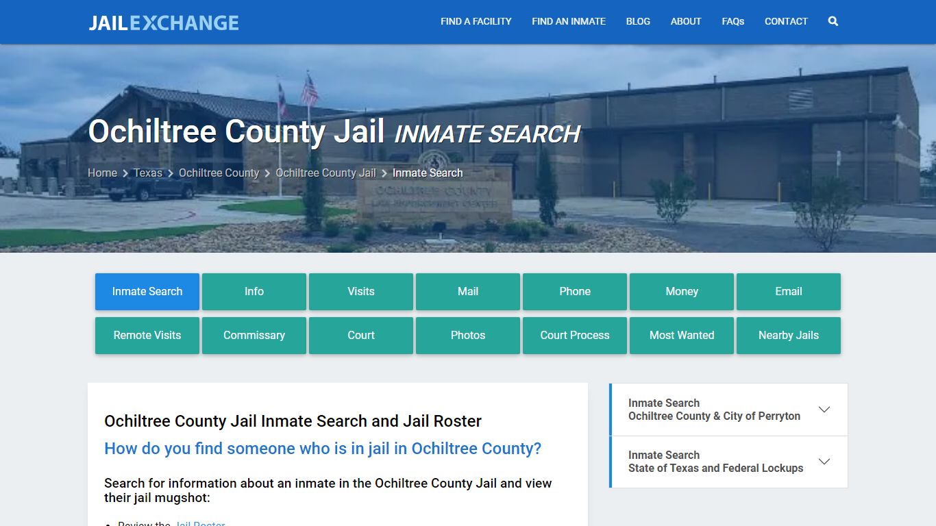Ochiltree County Jail Inmate Search - Jail Exchange